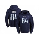 Nike Tennessee Titans #84 Corey Davis Navy Blue Name & Number Pullover NFL Hoodie