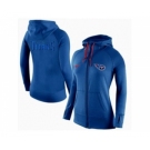 Women Nike Tennessee Titans Full-Zip Performance Hoodie Blue