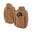 Men's Los Angeles Rams 2023 Brown Salute to Service Pullover Hoodie