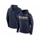 Men's Los Angeles Rams Nike Navy Sideline Circuit Pullover Performance Hoodie