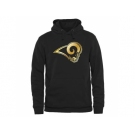 Men's St.Louis Rams Pro Line Black Gold Collection Pullover Hoodie