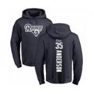 NFL Nike Los Angeles Rams #35 C.J. Anderson Navy Blue Backer Pullover Hoodie