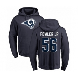 NFL Nike Los Angeles Rams #56 Dante Fowler Jr Navy Blue Name & Number Logo Pullover Hoodie