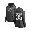 NFL Women's Nike Los Angeles Rams #35 C.J. Anderson Ash One Color Pullover Hoodie