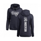 NFL Women's Nike Los Angeles Rams #35 C.J. Anderson Navy Blue Backer Pullover Hoodie