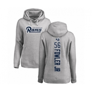 NFL Women's Nike Los Angeles Rams #56 Dante Fowler Jr Ash Backer Pullover Hoodie