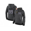 NFL Women's Nike Los Angeles Rams #99 Aaron Donald Stitched Black Anthracite Salute to Service Player Performance Hoodie