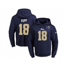 Nike Los Angeles Rams #18 Cooper Kupp Navy Blue Name & Number Pullover NFL Hoodie