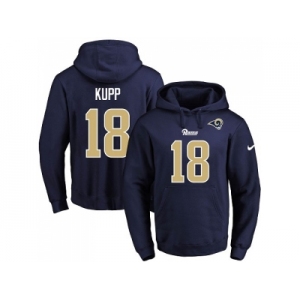 Nike Los Angeles Rams #18 Cooper Kupp Navy Blue Name & Number Pullover NFL Hoodie