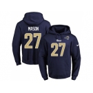 Nike Los Angeles Rams #27 Tre Mason Navy Blue Name & Number Pullover NFL Hoodie