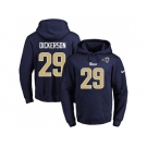 Nike Los Angeles Rams #29 Eric Dickerson Navy Blue Name & Number Pullover NFL Hoodie