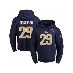 Nike Los Angeles Rams #29 Eric Dickerson Navy Blue Name & Number Pullover NFL Hoodie