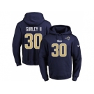 Nike Los Angeles Rams #30 Todd Gurley II Navy Blue Name & Number Pullover NFL Hoodie