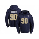 Nike Los Angeles Rams #90 Michael Brockers Navy Blue Name & Number Pullover NFL Hoodie