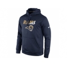 St.Louis Rams Nike Navy Kick Off Staff Performance Pullover Hoodie