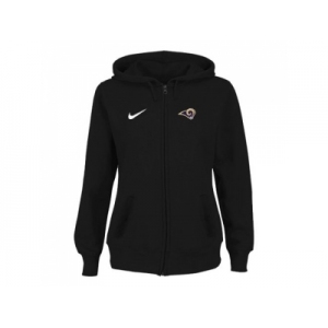 Women St.Louis Rams Stadium Rally Full Zip Hoodie Black