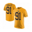 Men's Nike Los Angeles Rams #91 Dominique Easley Gold Rush Pride Name & Number T-Shirt