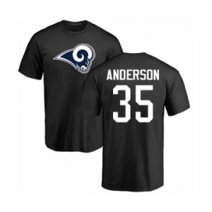 NFL Nike Los Angeles Rams #35 C.J. Anderson Black Name & Number Logo T-Shirt