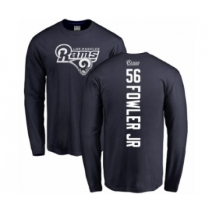 NFL Nike Los Angeles Rams #56 Dante Fowler Jr Navy Blue Backer Long Sleeve T-Shirt