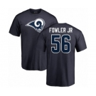 NFL Nike Los Angeles Rams #56 Dante Fowler Jr Navy Blue Name & Number Logo T-Shirt