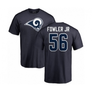 NFL Nike Los Angeles Rams #56 Dante Fowler Jr Navy Blue Name & Number Logo T-Shirt
