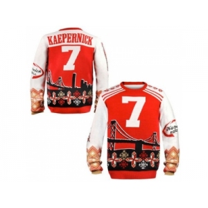 Nike San Francisco 49ers #7 Colin Kaepernick Red White Men's Ugly Sweater