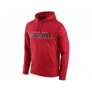 Men Tampa Bay Buccaneers Nike Red Circuit Wordmark Essential Performance Pullover Hoodie