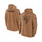Men's Tampa Bay Buccaneers 2023 Brown Salute to Service Pullover Hoodie