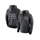 NFL Men's Nike Tampa Bay Buccaneers #99 Warren Sapp Stitched Black Anthracite Salute to Service Player Performance Hoodie