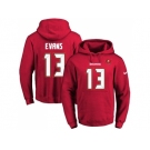 Nike Tampa Bay Buccaneers #13 Mike Evans Red Name & Number Pullover NFL Hoodie