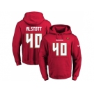 Nike Tampa Bay Buccaneers #40 Mike Alstott Red Name & Number Pullover NFL Hoodie