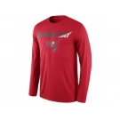 Men's Tampa Bay Buccaneers Nike Red Legend Staff Practice Long Sleeves Performance T-Shirt