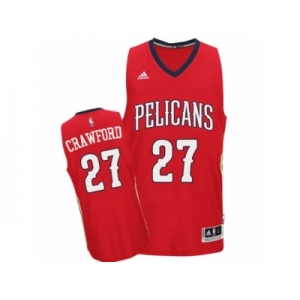 Men Adidas New Orleans Pelicans #27 Jordan Crawford Authentic Navy Blue Road NBA Jersey (1)