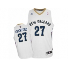 Men Adidas New Orleans Pelicans #27 Jordan Crawford Authentic Navy Blue Road NBA Jersey (5)