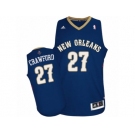 Men Adidas New Orleans Pelicans #27 Jordan Crawford Authentic Navy Blue Road NBA Jersey