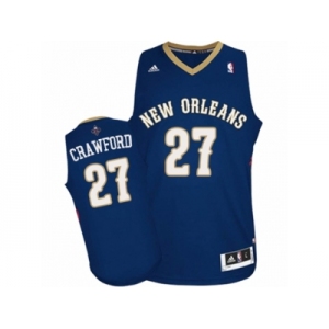 Men Adidas New Orleans Pelicans #27 Jordan Crawford Authentic Navy Blue Road NBA Jersey