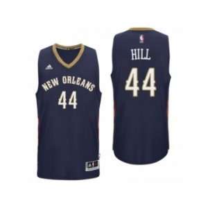 Men New Orleans Pelicans #44 Solomon Hill 2016 Road Navy New Swingman Jersey
