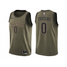 Men Nike New Orleans Pelicans #0 DeMarcus Cousins Green Salute to Service NBA Swingman Jersey