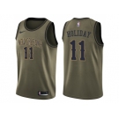 Men Nike New Orleans Pelicans #11 Jrue Holiday Green Salute to Service NBA Swingman Jersey