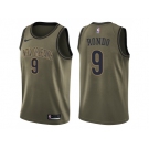 Men Nike New Orleans Pelicans #9 Rajon Rondo Green Salute to Service NBA Swingman Jersey