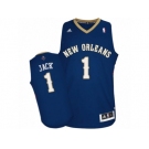 Men's Adidas New Orleans Pelicans #1 Jarrett Jack Authentic Navy Blue Road NBA Jersey