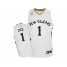 Men's Adidas New Orleans Pelicans #1 Jarrett Jack Swingman White Home NBA Jersey