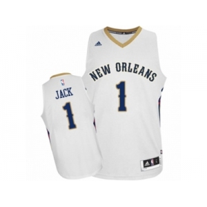 Men's Adidas New Orleans Pelicans #1 Jarrett Jack Swingman White Home NBA Jersey