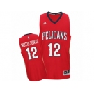 Men's Adidas New Orleans Pelicans #12 Donatas Motiejunas Swingman Red Alternate NBA Jersey