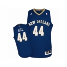 Men's Adidas New Orleans Pelicans #44 Solomon Hill Authentic Navy Blue Road NBA Jersey