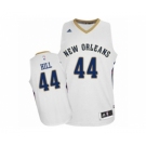 Men's Adidas New Orleans Pelicans #44 Solomon Hill Authentic White Home NBA Jersey