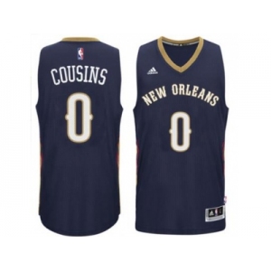 Men's New Orleans Pelicans #0 DeMarcus Cousins adidas Navy Player Swingman Jersey