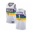 Men's New Orleans Pelicans #1 Zion Williamson Authentic White Basketball Jersey - City Edition