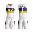 Men's New Orleans Pelicans #1 Zion Williamson Authentic White Basketball Suit Jersey - City Edition