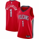 Men's New Orleans Pelicans #1 Zion Williamson Jordan Brand Red 2020-21 Swingman Jersey